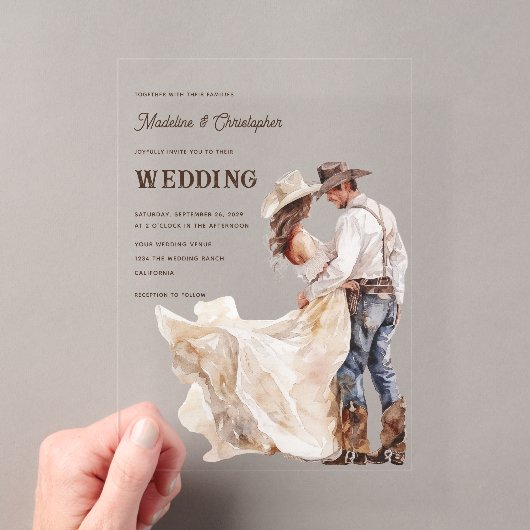 Invitation de mariage Ranch Western (In situ (ordinateur de poche))