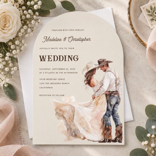 Invitation de mariage Ranch Western