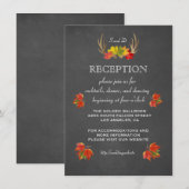 Invitation de mariage | RÉCEPTION Rustique Bois de (Devant / Derrière)