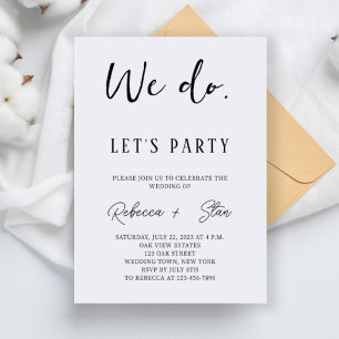 Invitation de mariage réception uniquement