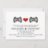 Invitation de mariage Red Cute Gamer (Devant)