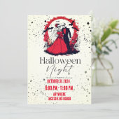 Invitation de mariage Red Halloween (Debout devant)