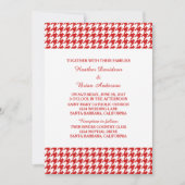Invitation de mariage Red Houndstooth (Devant)