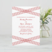 Invitation de mariage Red Modern Deco (Debout devant)