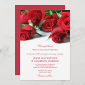 Invitation de mariage Red Roses (Devant / Derrière)