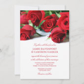 Invitation de mariage Red Roses (Devant)