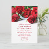 Invitation de mariage Red Roses (Debout devant)