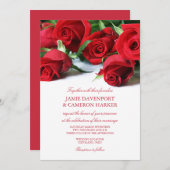 Invitation de mariage Red Roses (Devant / Derrière)