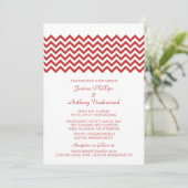 Invitation de mariage Red Simple Chevron (Debout devant)