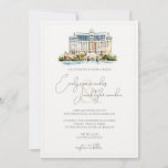 Invitation de mariage - Resort en aquarelle<br><div class="desc">Que vous planifiez une grande aventure dans l'une des magnifiques salles de bal du Bellagio ou un rassemblement plus intime dans l'une des suites luxueuses de l'hôtel, notre faire-part de mariage d'aquarelle Bellagio Las Vegas est la façon parfaite d'annoncer votre journée spéciale. C'est un choix unique et inoubliable qui laissera...</div>