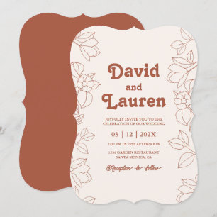 Invitation de mariage rétro