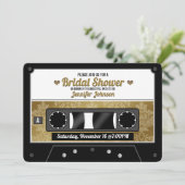 Invitation de mariage rétro cassette audio (Debout devant)