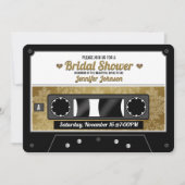 Invitation de mariage rétro cassette audio (Devant)