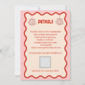 Invitation de mariage rétro groovy disco dancing (Dos)