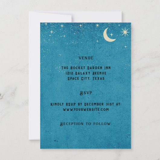 Invitation de mariage rétro Invitation (Dos)