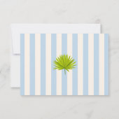 Invitation de mariage rétro tropical de la côte, (Dos)