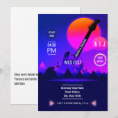 Invitation de mariage Rock and Roll (Devant / Derrière)