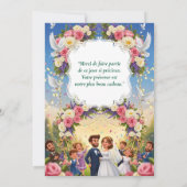 Invitation de Mariage Romantique aux Fleurs (Dos)