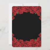 Invitation de mariage romantique aux roses rouges (Dos)