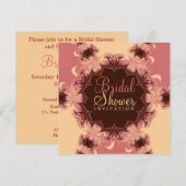 Invitation de mariage romantique rose (Devant / Derrière)