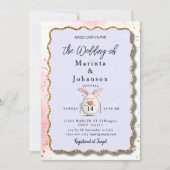 invitation de mariage romantique vintage (Devant)