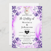 invitation de mariage romantique vintage (Devant / Derrière)