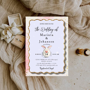 invitation de mariage romantique vintage