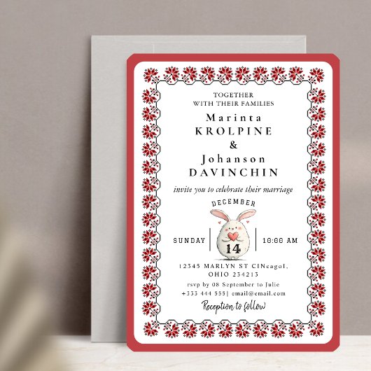 invitation de mariage romantique vintage