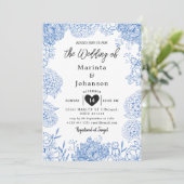 invitation de mariage romantique vintage (Debout devant)