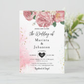 invitation de mariage romantique vintage (Debout devant)