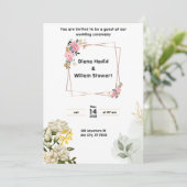 Invitation de mariage rose (Debout devant)