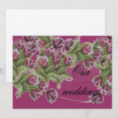 Invitation de mariage ROSE (Devant / Derrière)