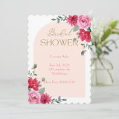 INVITATION DE MARIAGE ROSE (Debout devant)