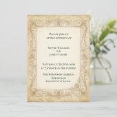 Invitation de mariage Rose Baroque (Debout devant)