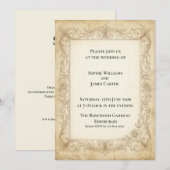 Invitation de mariage Rose Baroque (Devant / Derrière)