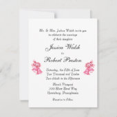 Invitation de Mariage rose Bells (Devant)