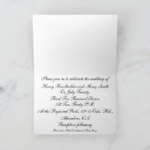 Invitation de mariage Rose Blanche (Intérieur)