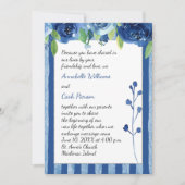 Invitation de mariage Rose Bleue (Devant)
