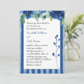 Invitation de mariage Rose Bleue (Debout devant)