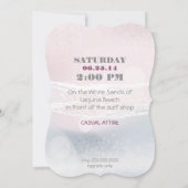 Invitation de mariage rose Dream Shore Beach (Dos)