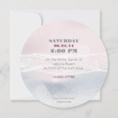 Invitation de mariage rose Dream Shore Beach (Dos)