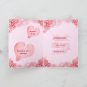 Invitation de mariage rose élégante (Intérieur)
