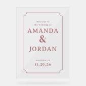 Invitation de mariage rose élégante (Recto)