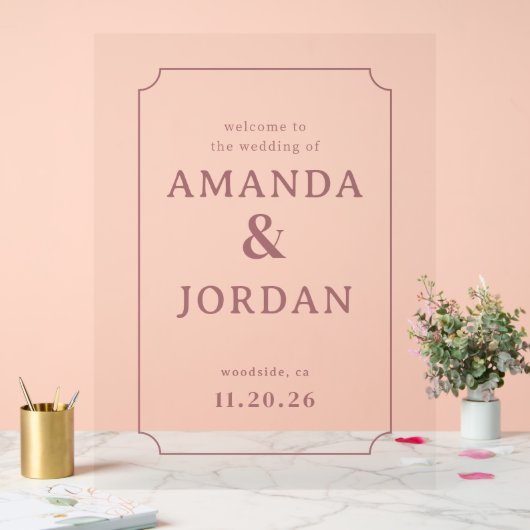 Invitation de mariage rose élégante (Mariage)