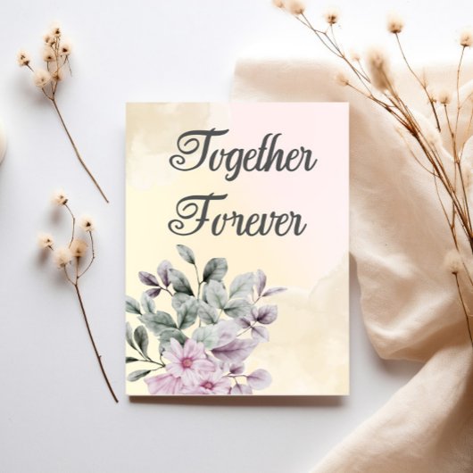 Invitation de mariage rose et jaune clair Ensemble