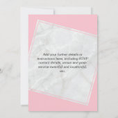 Invitation de mariage rose moderne (Dos)