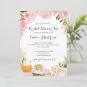 Invitation de mariage Rose Rose théière (Debout devant)