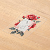 Invitation de mariage Rose Rouge (Poser)