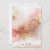 Invitation de mariage RoseGold Earthtone Aquarelle (Dos)