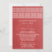 Invitation de mariage rouge moderne bohème (Devant)